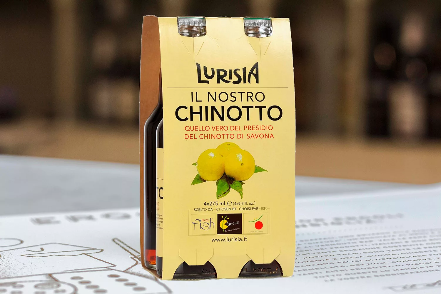 bottiglie di chinotto Lurisia