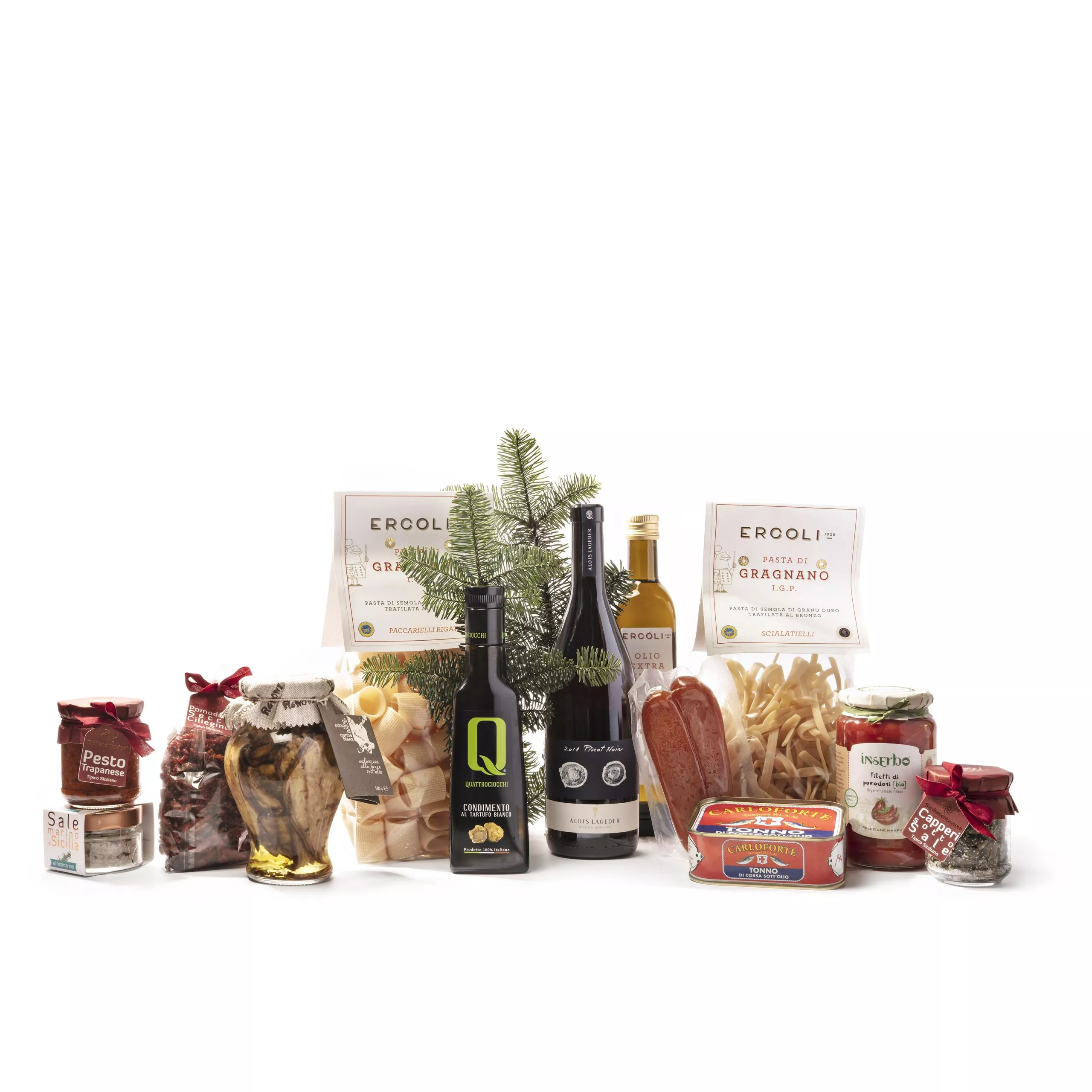 Pesto, bottarga, tonno rosso e pinot nero