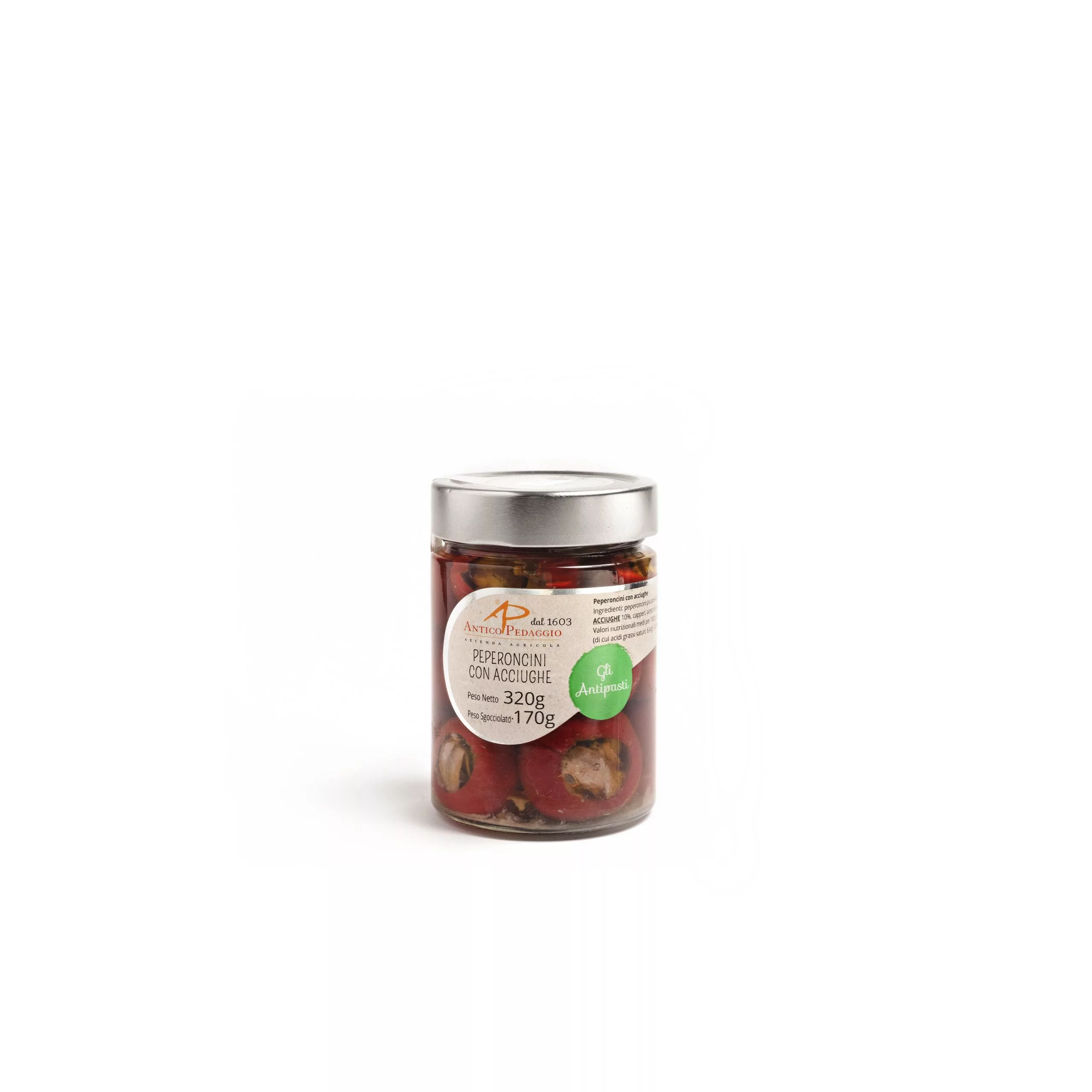 Peperoncini con Acciuga gr 320 ANTICO PEDAGGIO
