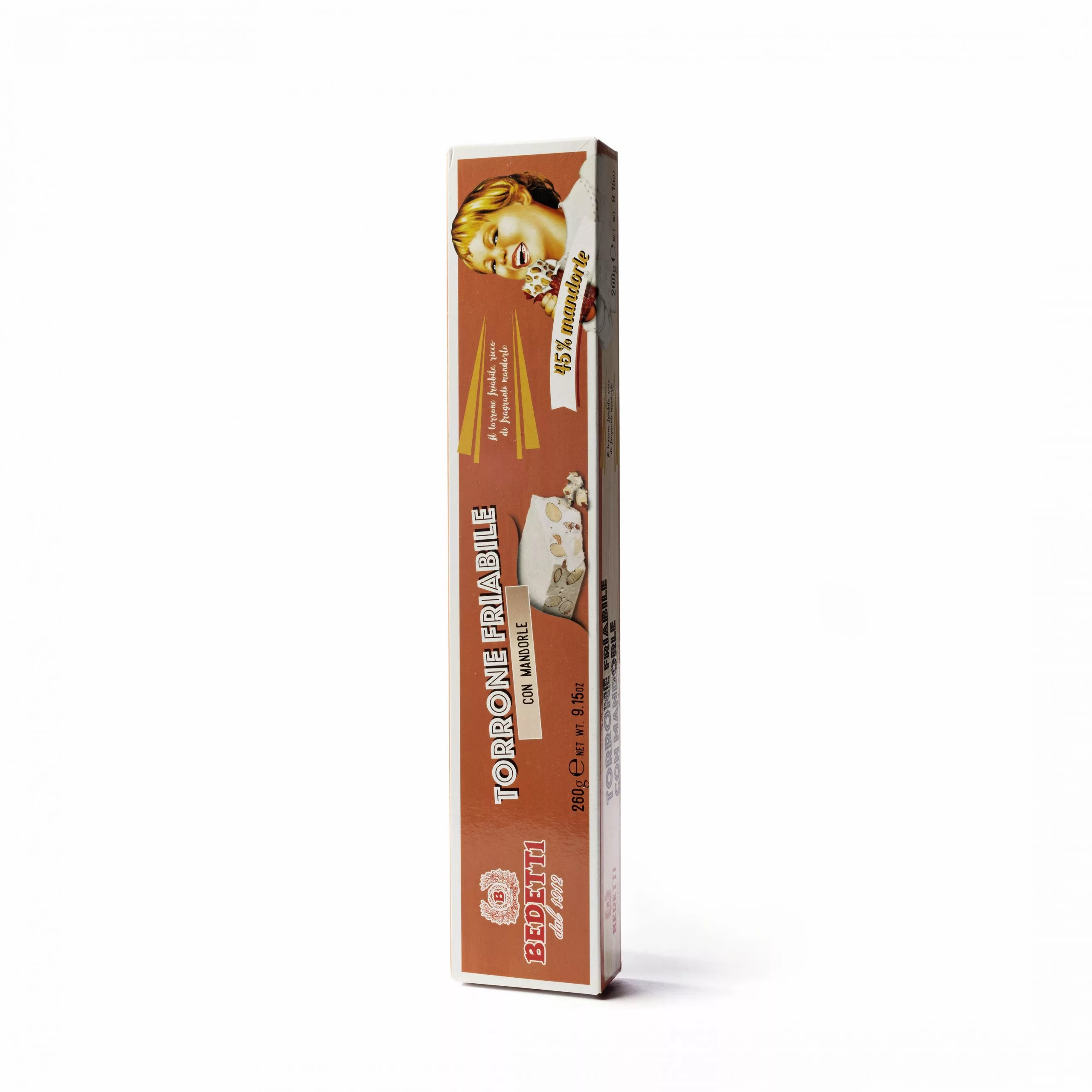 Torrone Friabile con Mandorle gr 260 BEDETTI