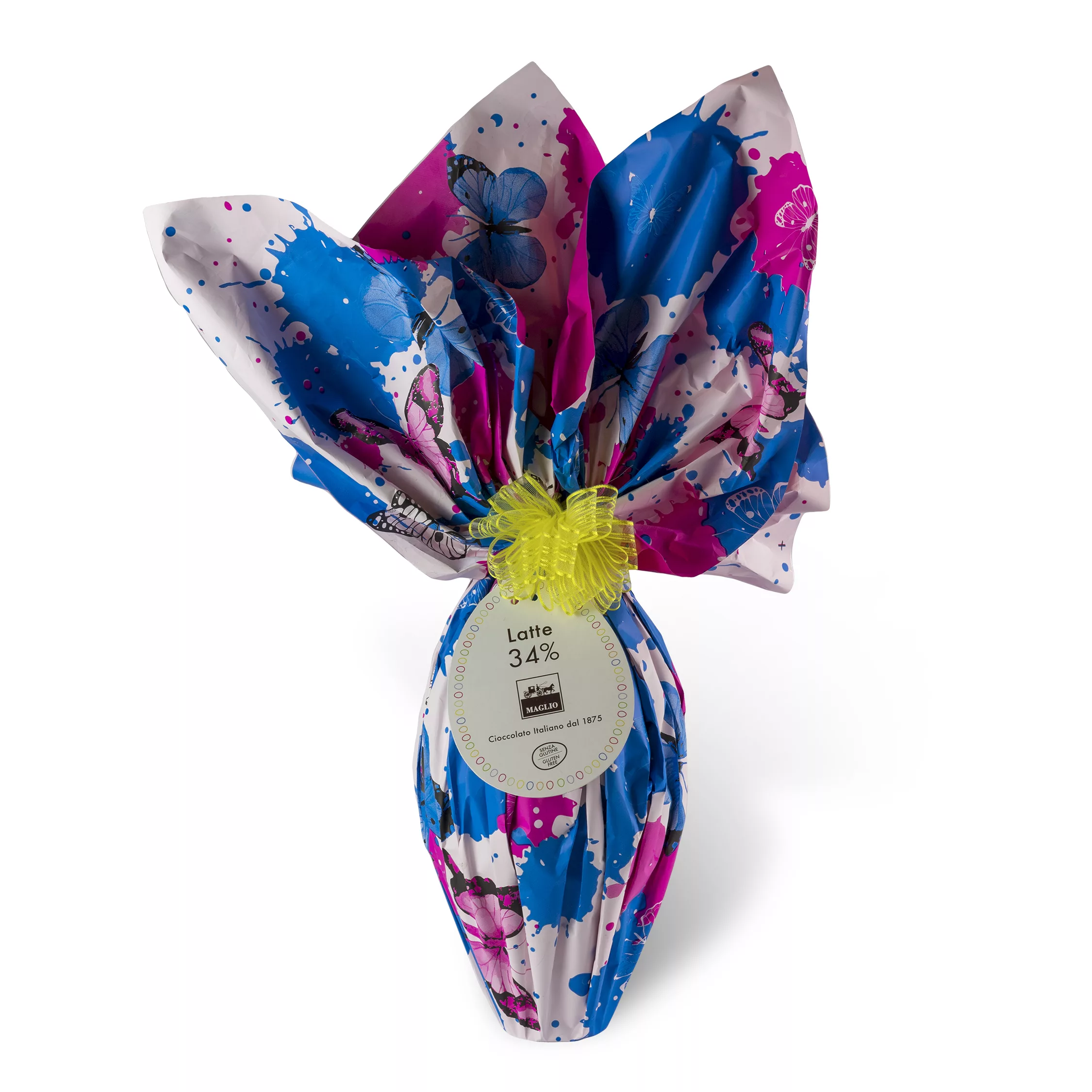 Uovo cioccolato al Latte 34% Naby Orange e Yellow